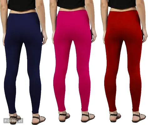 Fabulous Satin Solid Leggings For Women- Pack Of 3-thumb2