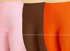 Fabulous Multicoloured Lycra Blend Solid Leggings For Women Pack Of 3-thumb3