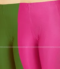 Stylish Women Lycra Blend Leggings Pack of 2-thumb3