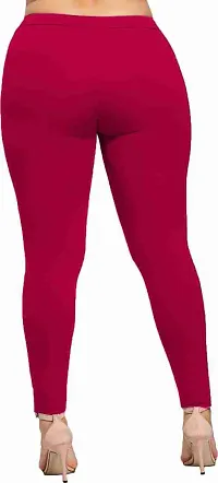 Stylish  Comfortable Cotton Ankle Length Women's Premium Cotton Stretchable Leggings with Rib for women-thumb1