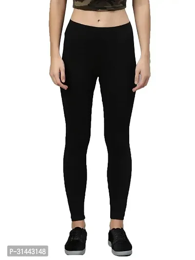 Fabulous Black Satin Leggings For Women-thumb0