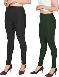 Fabulous Multicoloured Silk Blend  Leggings Combo For Women-thumb2