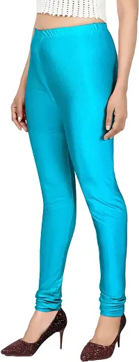 Fabulous Multicoloured Silk Blend  Leggings For Women-thumb2