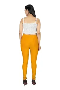 Stylish Yellow Lycra Solid Leggings For Women-thumb4