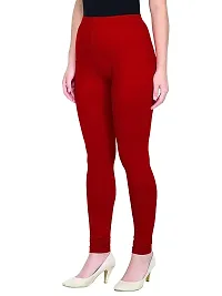 Fabulous Red Cotton Leggings For Women-thumb3