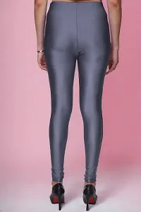 Fabulous Grey Lycra Solid Leggings For Women-thumb1