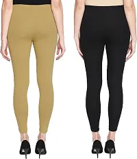 Fabulous Cotton Blend Solid Leggings For Women- Pack Of 2-thumb1