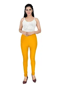 Stylish Yellow Lycra Solid Leggings For Women-thumb3