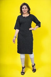 Stylish Fancy Designer Black Crepe Kurta For Women-thumb1