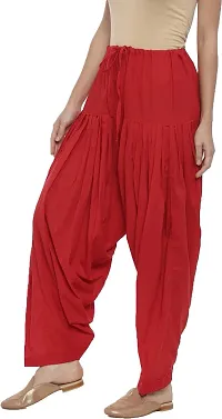 Fabulous Red Cotton  Salwars For Women-thumb2