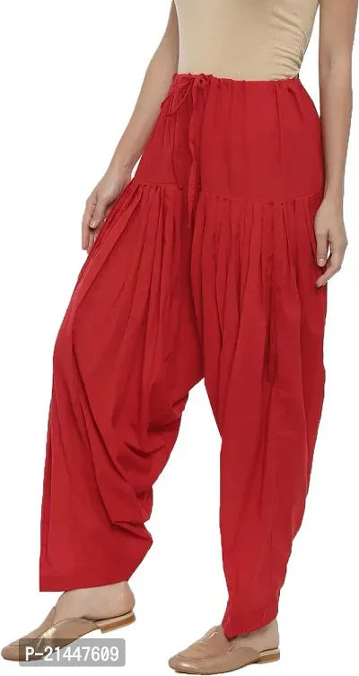 Fabulous Red Cotton  Salwars For Women-thumb3