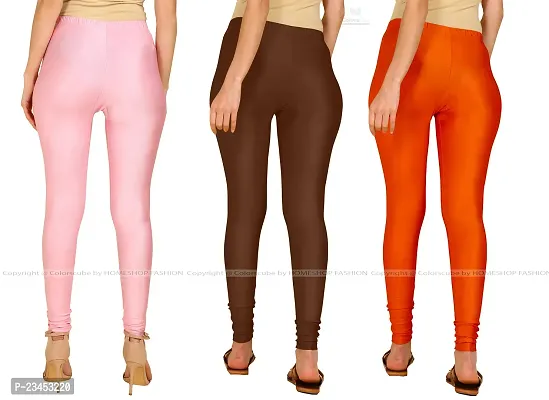 Fabulous Multicoloured Lycra Blend Solid Leggings For Women Pack Of 3-thumb3