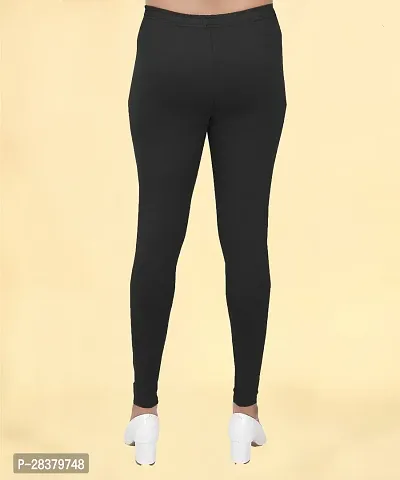 Fabulous Black Cotton Solid Leggings For Women-thumb3