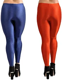 Fabulous Multicoloured Silk Blend  Leggings Combo For Women-thumb2