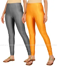 Stylish Women Lycra Blend Leggings Pack of 2-thumb1