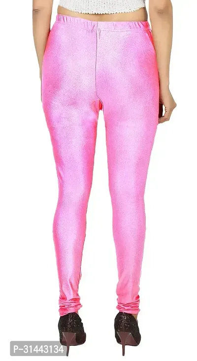 Fabulous Pink Satin Leggings For Women-thumb2