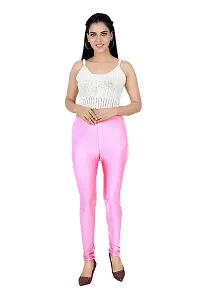 Fabulous Pink Satin Leggings For Women-thumb3