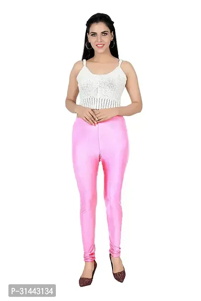 Fabulous Pink Satin Leggings For Women-thumb5