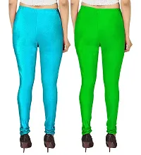 Stylish Multicoloured  Lycra Leggings For Women Pack Of 2-thumb1