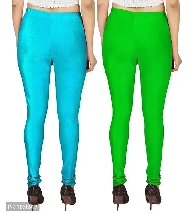 Stylish Multicoloured  Lycra Leggings For Women Pack Of 2-thumb2