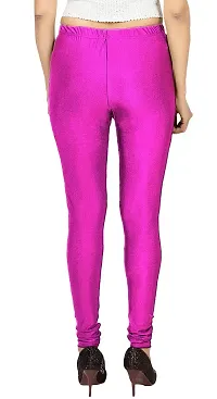 Fabulous Pink Satin Leggings For Women-thumb1