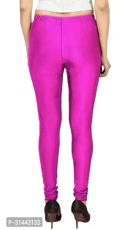 Fabulous Pink Satin Leggings For Women-thumb2