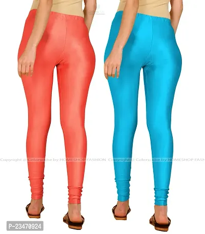 Stylish Women Lycra Blend Leggings Pack of 2-thumb3