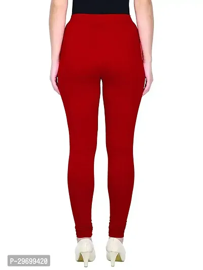 Fabulous Red Cotton Solid Leggings For Women-thumb2