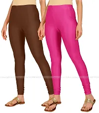 Stylish Women Lycra Blend Leggings Pack of 2-thumb1