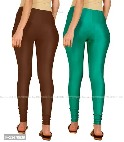 Stylish Women Lycra Blend Leggings Pack of 2-thumb3