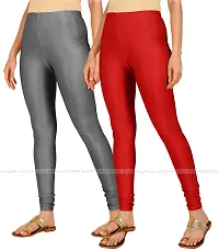 Stylish Women Lycra Blend Leggings Pack of 2-thumb1