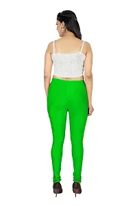 Fabulous Green Satin Leggings For Women-thumb4