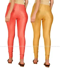 Stylish Women Lycra Blend Leggings Pack of 2-thumb2