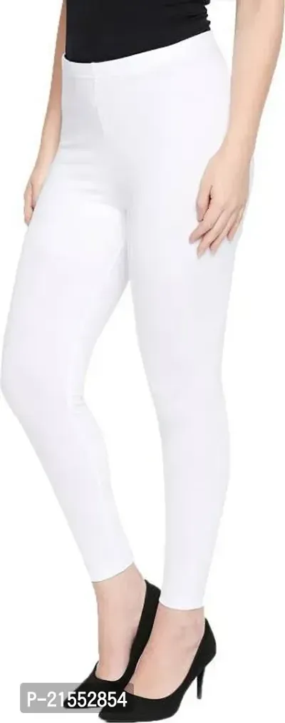 Stylish  Comfortable Cotton Ankle Length Women's Premium Cotton Stretchable Leggings with Rib for women-thumb3