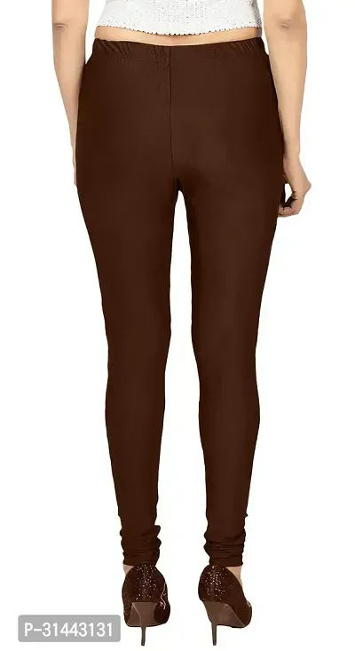 Fabulous Brown Satin Leggings For Women-thumb2