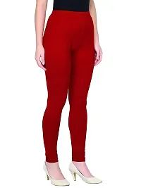 Fabulous Red Cotton Leggings For Women-thumb2