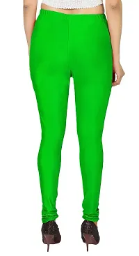 Fabulous Green Satin Leggings For Women-thumb1