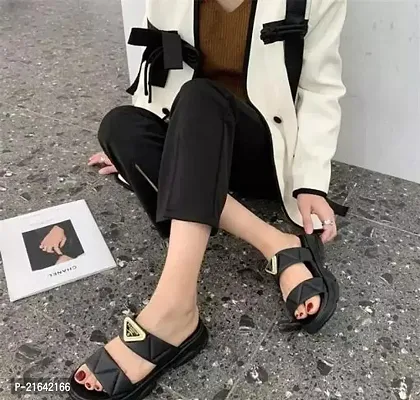 Stylish Black PVC Solid Heels For Women