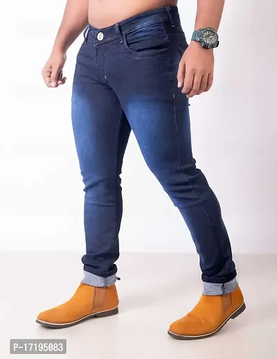 FANG JEANS Denim Stretchable and Comfortable Mid Rise Regular Fit Casual Jeans for Men (529)-thumb5