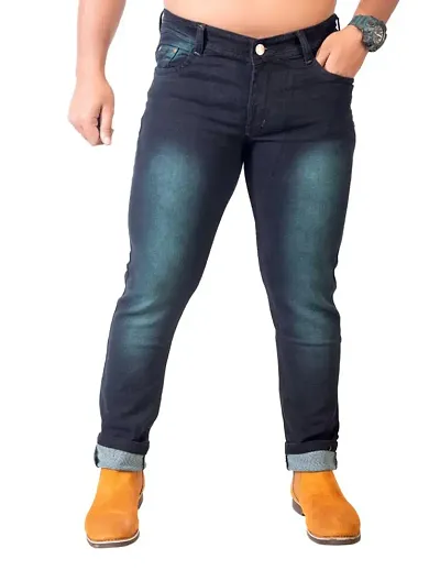 Classic Denim Solid Jeans for Men