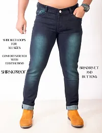 FANG JEANS Denim Stretchable and Comfortable Mid-Rise Regular Fit Casual Jeans for Men-thumb1