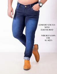 FANG JEANS Denim Stretchable and Comfortable Mid Rise Regular Fit Casual Jeans for Men (529)-thumb2