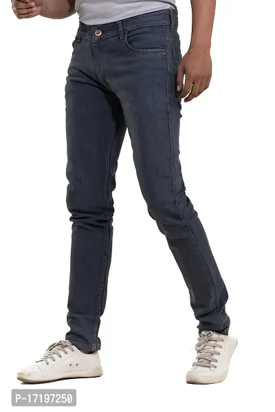 FANG JEANS Denim Stretchable and Comfortable Mid Rise Regular Fit Casual Joggers Jeans for Men (599-1)-thumb0
