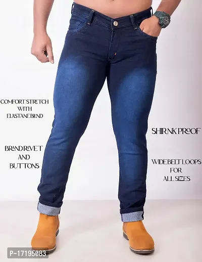 FANG JEANS Denim Stretchable and Comfortable Mid Rise Regular Fit Casual Jeans for Men (529)-thumb2