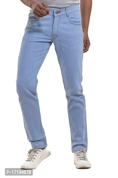 FANG JEANS Denim Stretchable and Comfortable Mid Rise Regular Fit Casual Joggers Jeans for Men (599)-thumb0