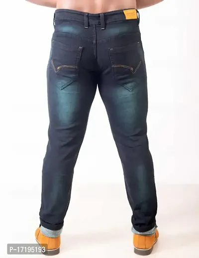 FANG JEANS Denim Stretchable and Comfortable Mid-Rise Regular Fit Casual Jeans for Men-thumb5