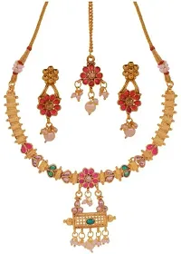 Elegant Stone Gold-Plated Gold Jewellery Set-thumb2