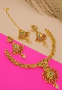 Elegant Copper Gold-Plated Gold Jewellery Set-thumb1