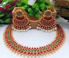 Elegant Stone Gold-Plated Multicolor Jewellery Set-thumb1