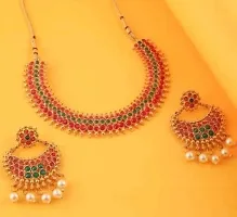 Elegant Stone Gold-Plated Multicolor Jewellery Set-thumb2